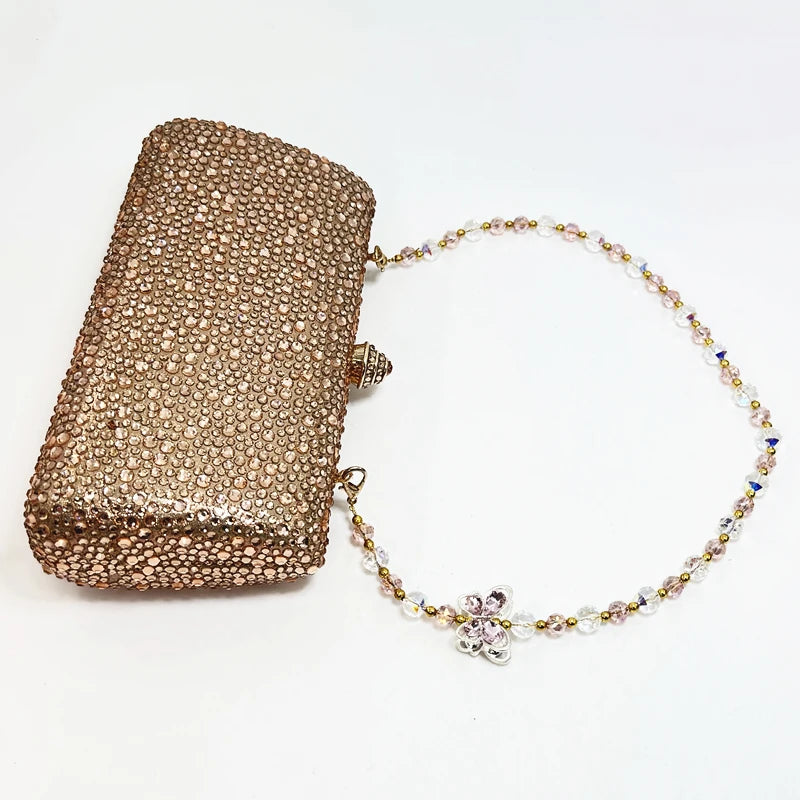 Luxury Crystal Rhinestone Butterfly Chain Wedding Party Wallet Clutch Evening Bag Mssza