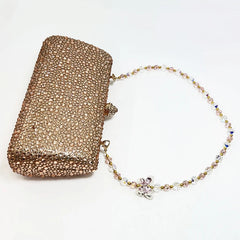 Luxury Crystal Rhinestone Butterfly Chain Wedding Party Wallet Clutch Evening Bag Mssza