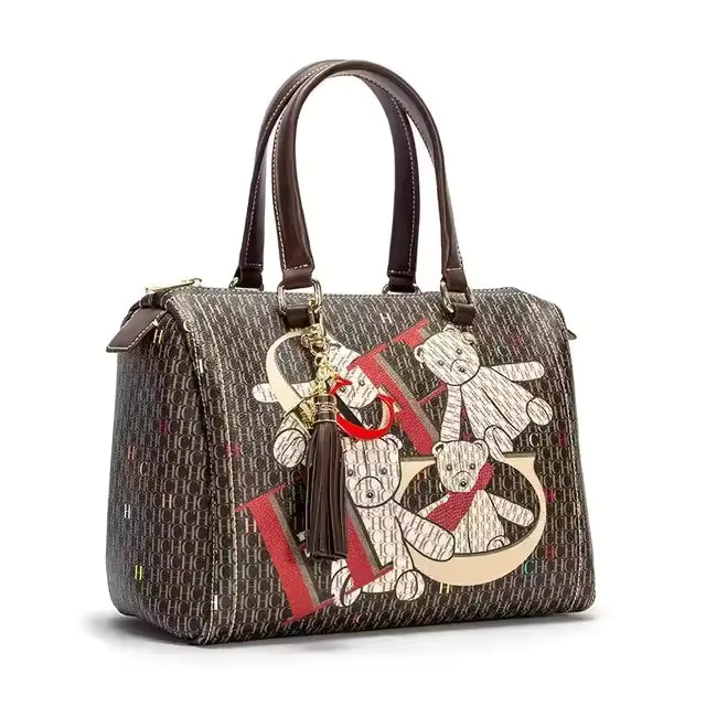 Luxury Design Appliques Colorful Printed Letter Commuter Crossbody Handbags Mssza