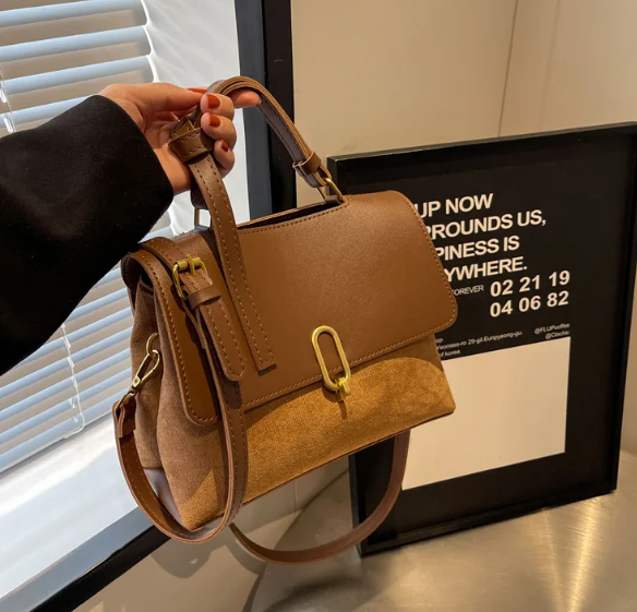 Luxury Design Patchwork Cover Closure Office Trendy  Shoulder Crossbody Bag Mssza
