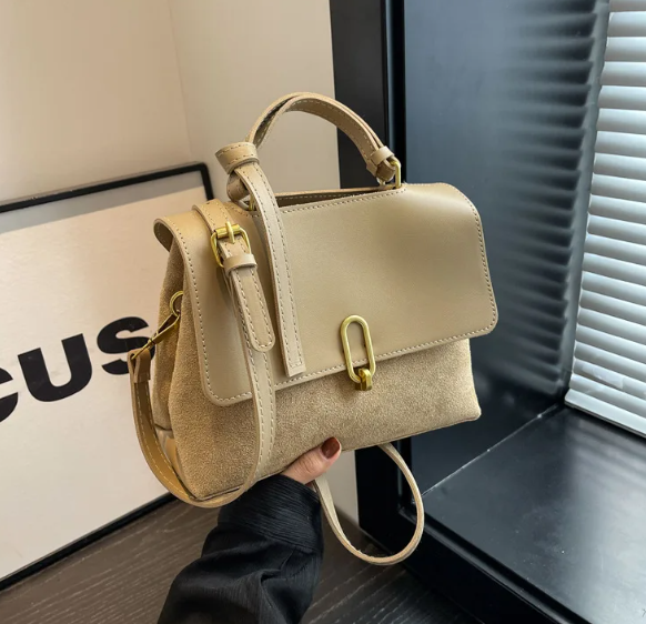 Luxury Design Patchwork Cover Closure Office Trendy  Shoulder Crossbody Bag Mssza