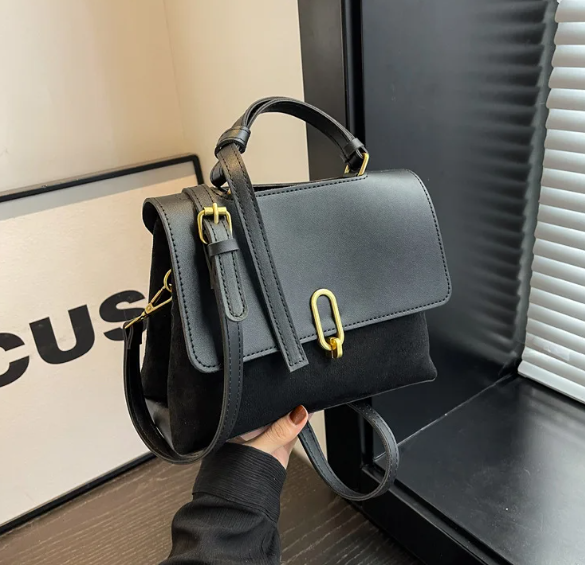 Luxury Design Patchwork Cover Closure Office Trendy  Shoulder Crossbody Bag Mssza