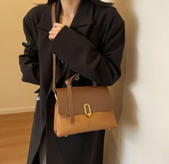 Luxury Design Patchwork Cover Closure Office Trendy  Shoulder Crossbody Bag Mssza