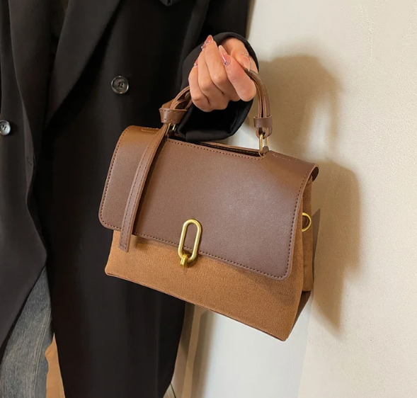 Luxury Design Patchwork Cover Closure Office Trendy  Shoulder Crossbody Bag Mssza