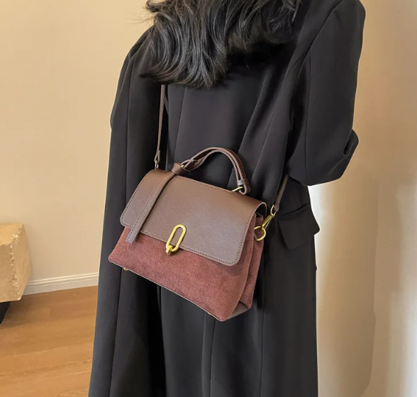 Luxury Design Patchwork Cover Closure Office Trendy  Shoulder Crossbody Bag Mssza