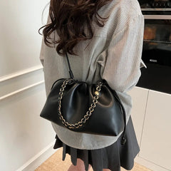Luxury Design Soft PU Leather Dumpling Party Cloud Hobo Shoulder Crossbody Bag Mssza