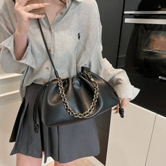 Luxury Design Soft PU Leather Dumpling Party Cloud Hobo Shoulder Crossbody Bag Mssza