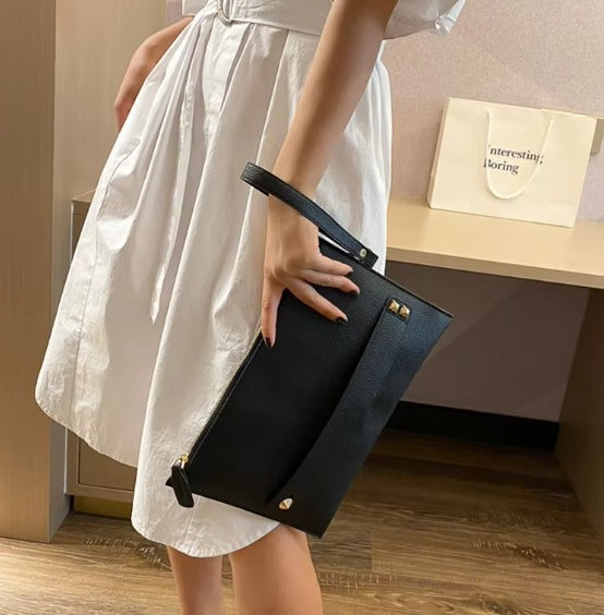 Luxury Designer Clutch PU Leather Evening Envelope Handbag Mssza