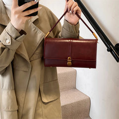 Luxury Designer Flap PU Leather Pure Color Small Square Shoulder Crossbody Messenger Bags Mssza