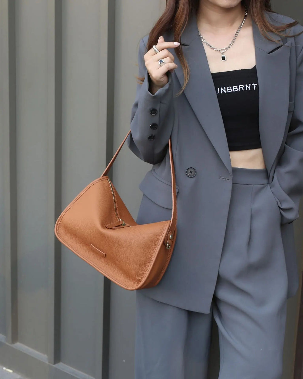 Luxury Designer Genuine Leather Pillow Large Capacity Single Shoulder Crossbody Bag Mssza