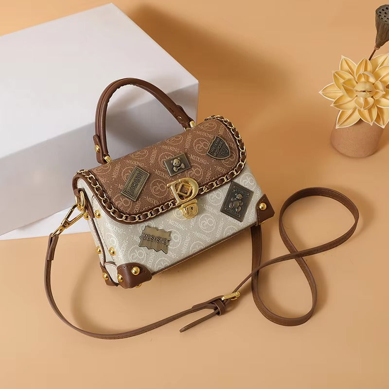 Luxury Designer Genuine PU Leather Crossbody Bag Mssza
