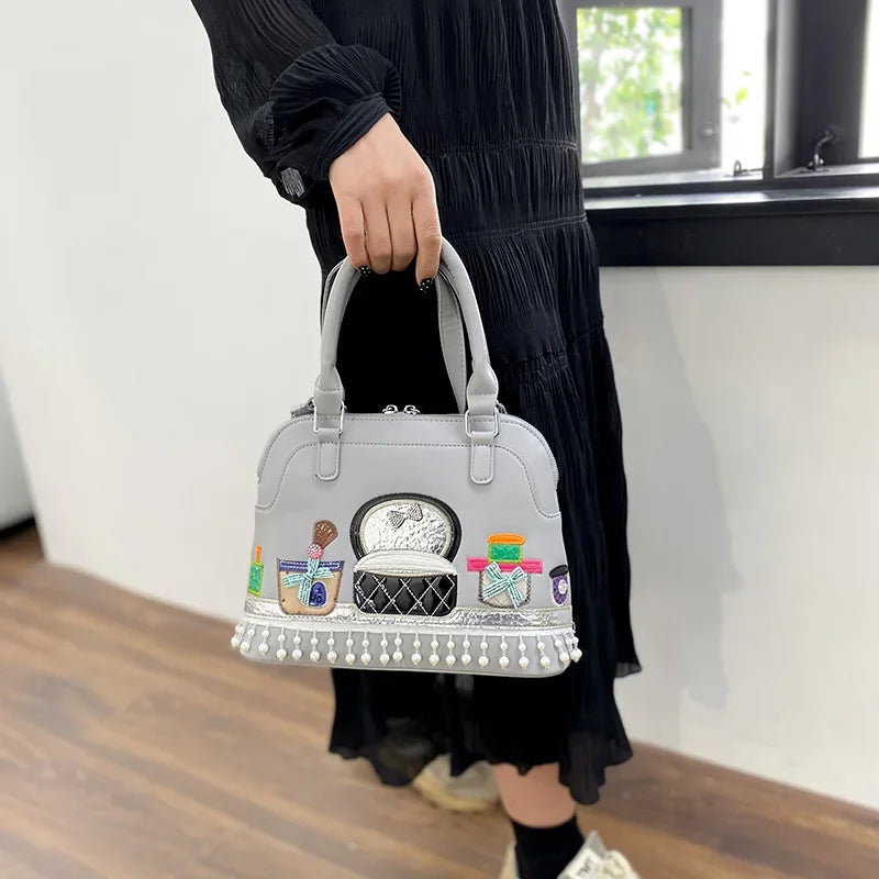 Luxury Designer High Quality Embroidered Fabric Cute Push Shoulder Crossbody Bags Mssza
