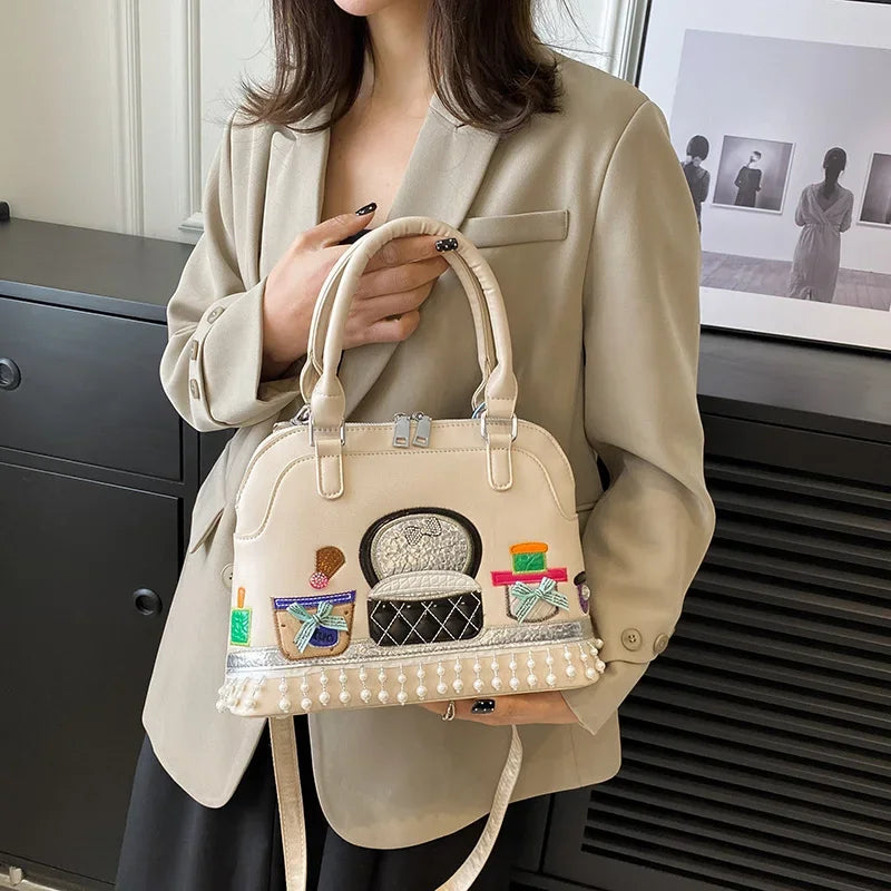 Luxury Designer High Quality Embroidered Fabric Cute Push Shoulder Crossbody Bags Mssza