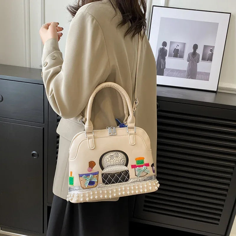 Luxury Designer High Quality Embroidered Fabric Cute Push Shoulder Crossbody Bags Mssza