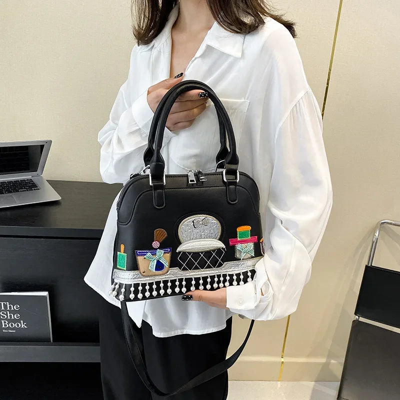 Luxury Designer High Quality Embroidered Fabric Cute Push Shoulder Crossbody Bags Mssza