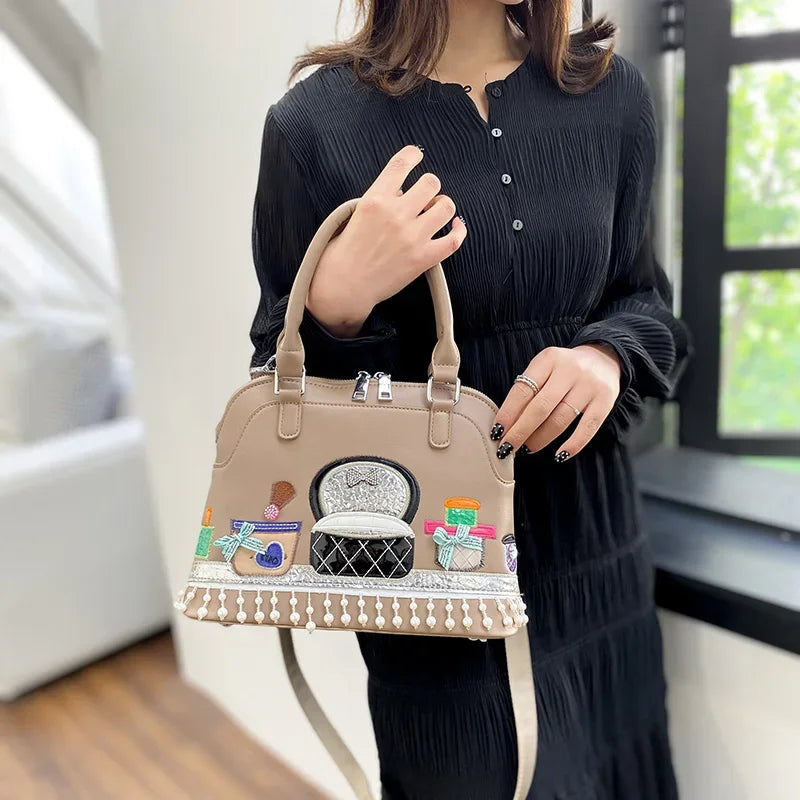 Luxury Designer High Quality Embroidered Fabric Cute Push Shoulder Crossbody Bags Mssza