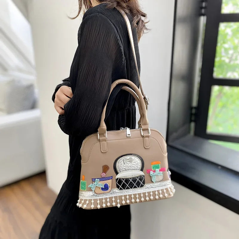 Luxury Designer High Quality Embroidered Fabric Cute Push Shoulder Crossbody Bags Mssza
