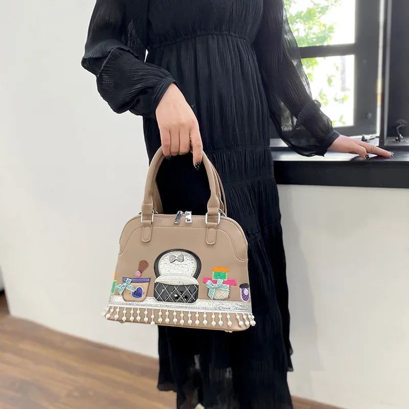 Luxury Designer High Quality Embroidered Fabric Cute Push Shoulder Crossbody Bags Mssza