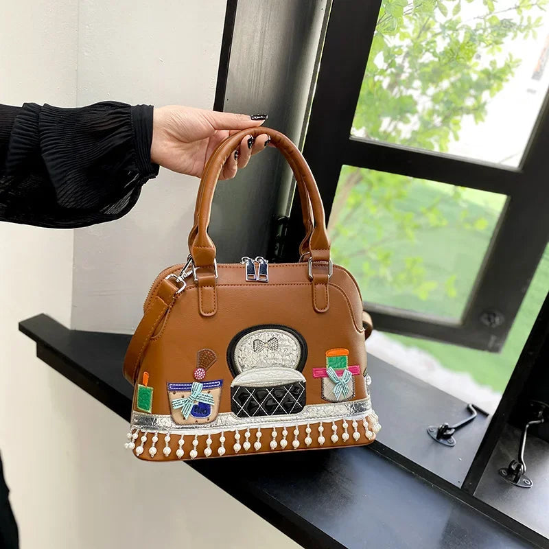 Luxury Designer High Quality Embroidered Fabric Cute Push Shoulder Crossbody Bags Mssza