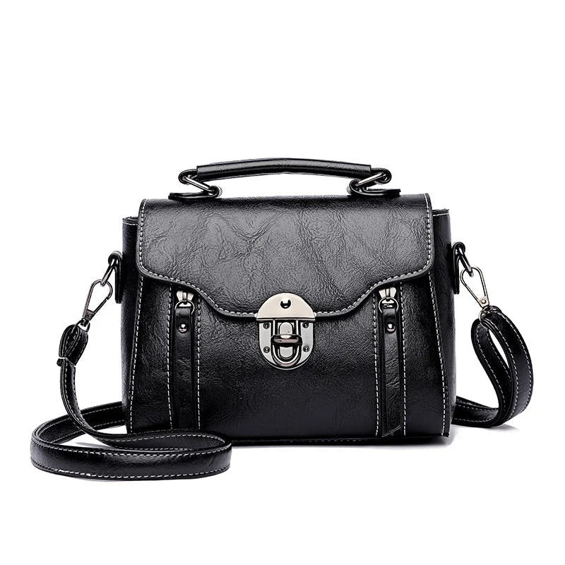 Luxury Designer PU Leather Flap High Quality Small Square Crossbody Shoulder Bag Mssza