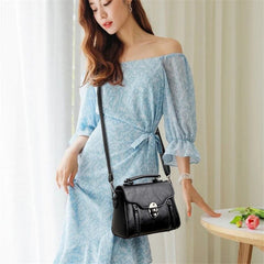 Luxury Designer PU Leather Flap High Quality Small Square Crossbody Shoulder Bag Mssza
