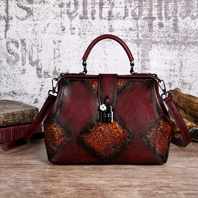 Luxury Designer PU Leather Geometric Handbags Mssza