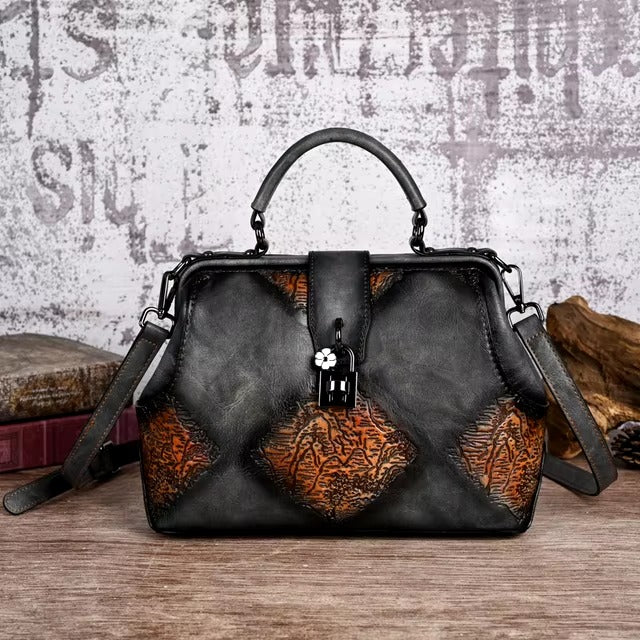 Luxury Designer PU Leather Geometric Handbags Mssza