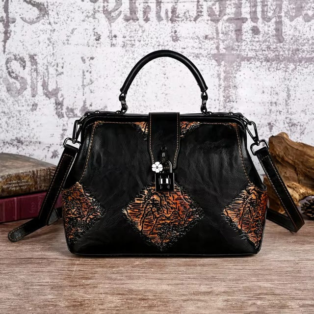 Luxury Designer PU Leather Geometric Handbags Mssza