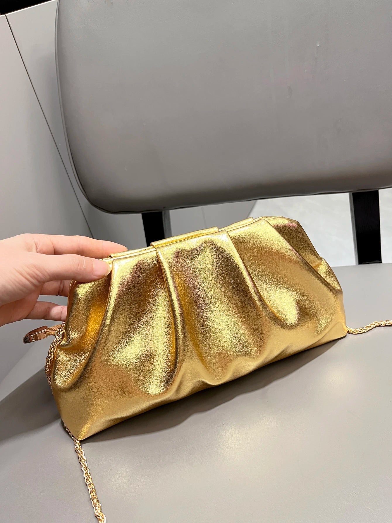 Luxury Designer Polyester Chain Wedding Evening Purses Clutch Shoulder Bag Mssza