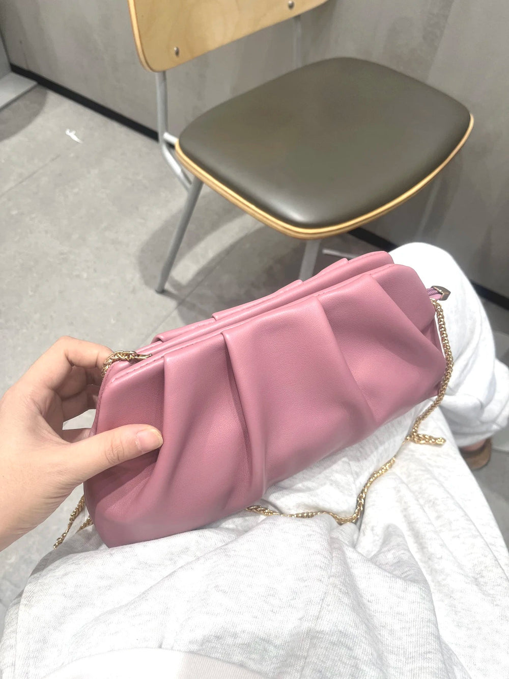 Luxury Designer Polyester Chain Wedding Evening Purses Clutch Shoulder Bag Mssza