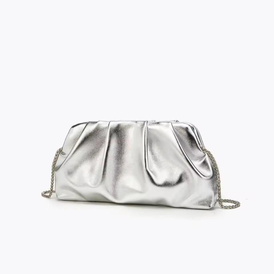 Luxury Designer Polyester Chain Wedding Evening Purses Clutch Shoulder Bag Mssza