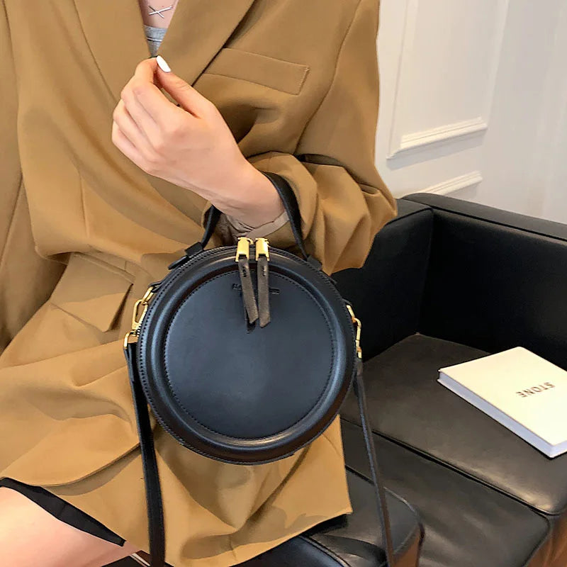 Luxury Designer Polyester High Quality Round Leather Crossbody Shoulder Bags Mssza