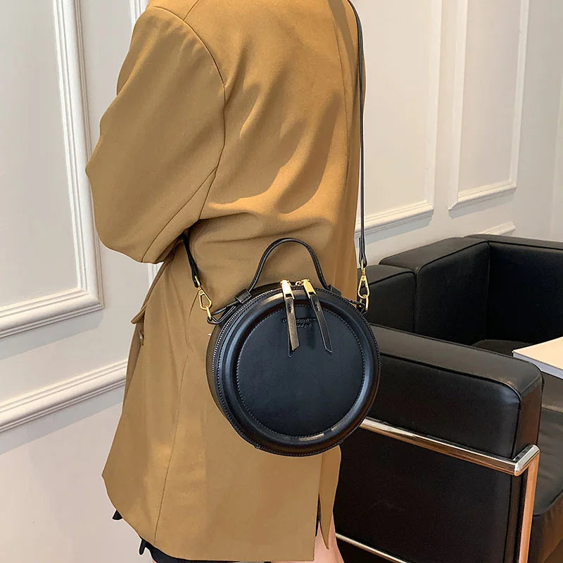 Luxury Designer Polyester High Quality Round Leather Crossbody Shoulder Bags Mssza