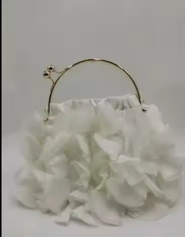 Luxury Designer Satin Floral Bride Wedding Party Evening Clutch Bag Mssza