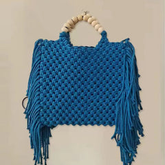 Luxury Designer Tote Bags Large Capacity Knitting Tassel Beading Decorate Handbag Mssza