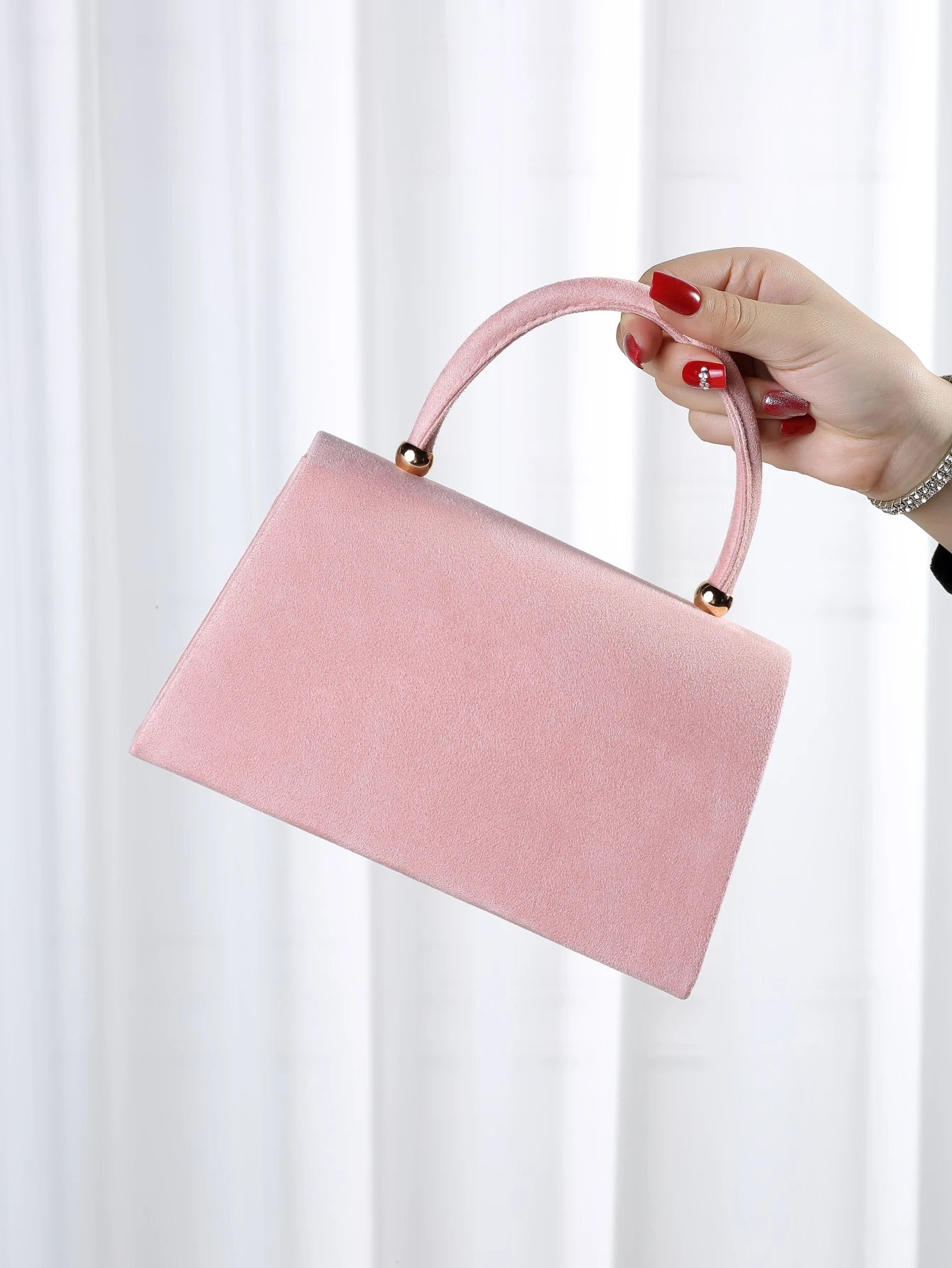 Luxury Exquisite Glitter Bling Shiny Glamorous Sparkling Velvet Evening Clutch Bag Mssza