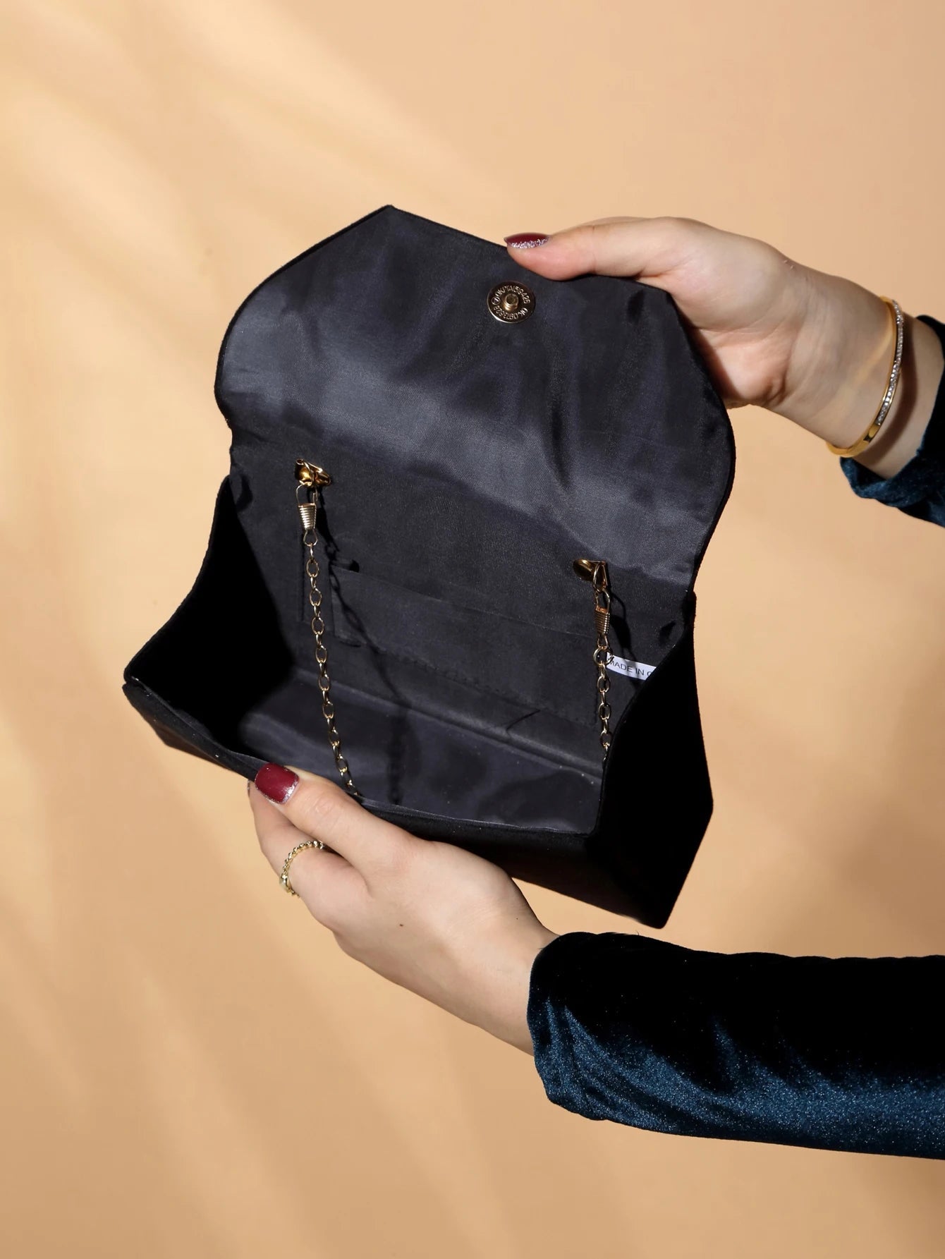 Luxury Exquisite Glitter Bling Shiny Glamorous Sparkling Velvet Evening Clutch Bag Mssza