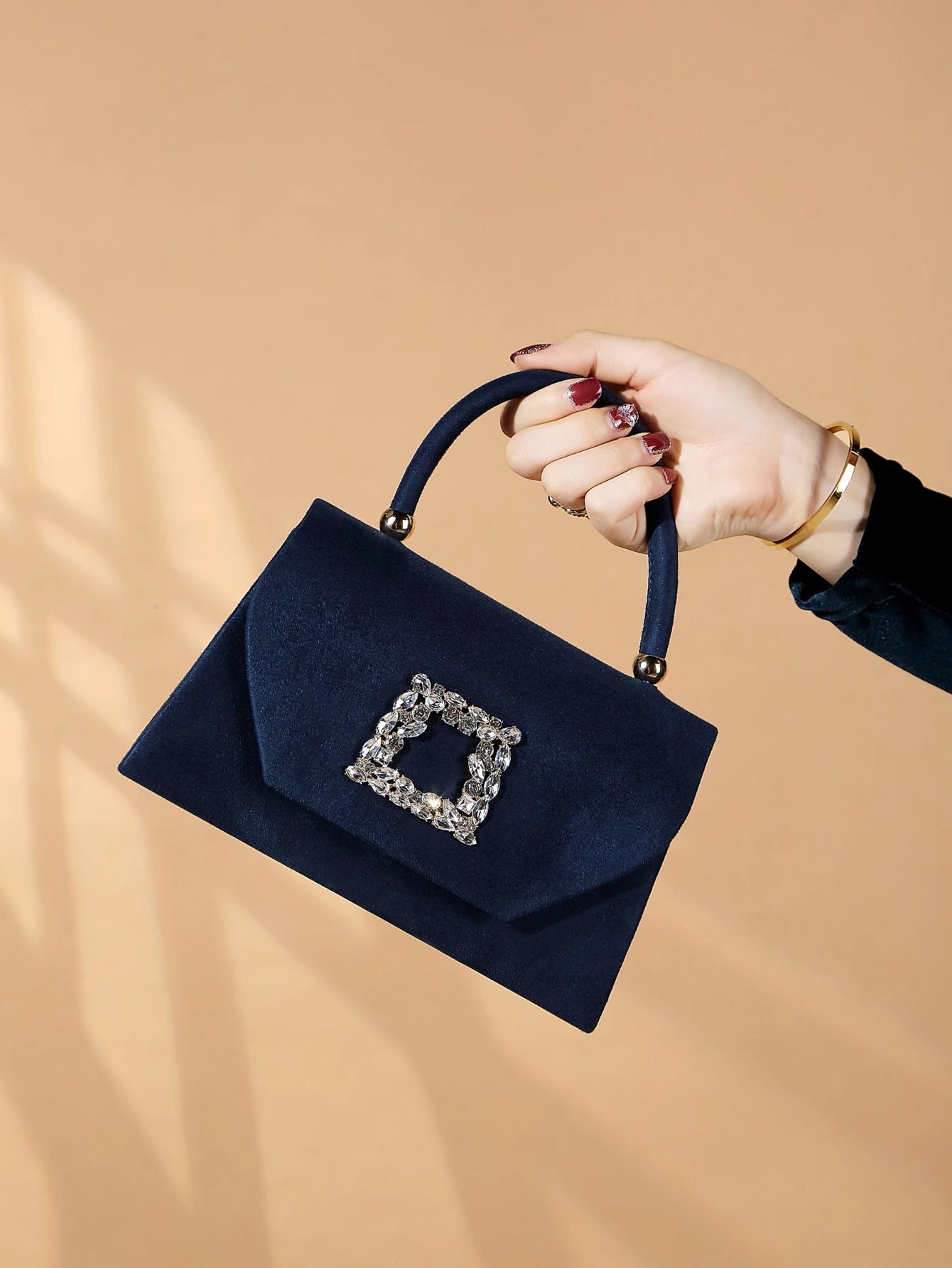 Luxury Exquisite Glitter Bling Shiny Glamorous Sparkling Velvet Evening Clutch Bag Mssza