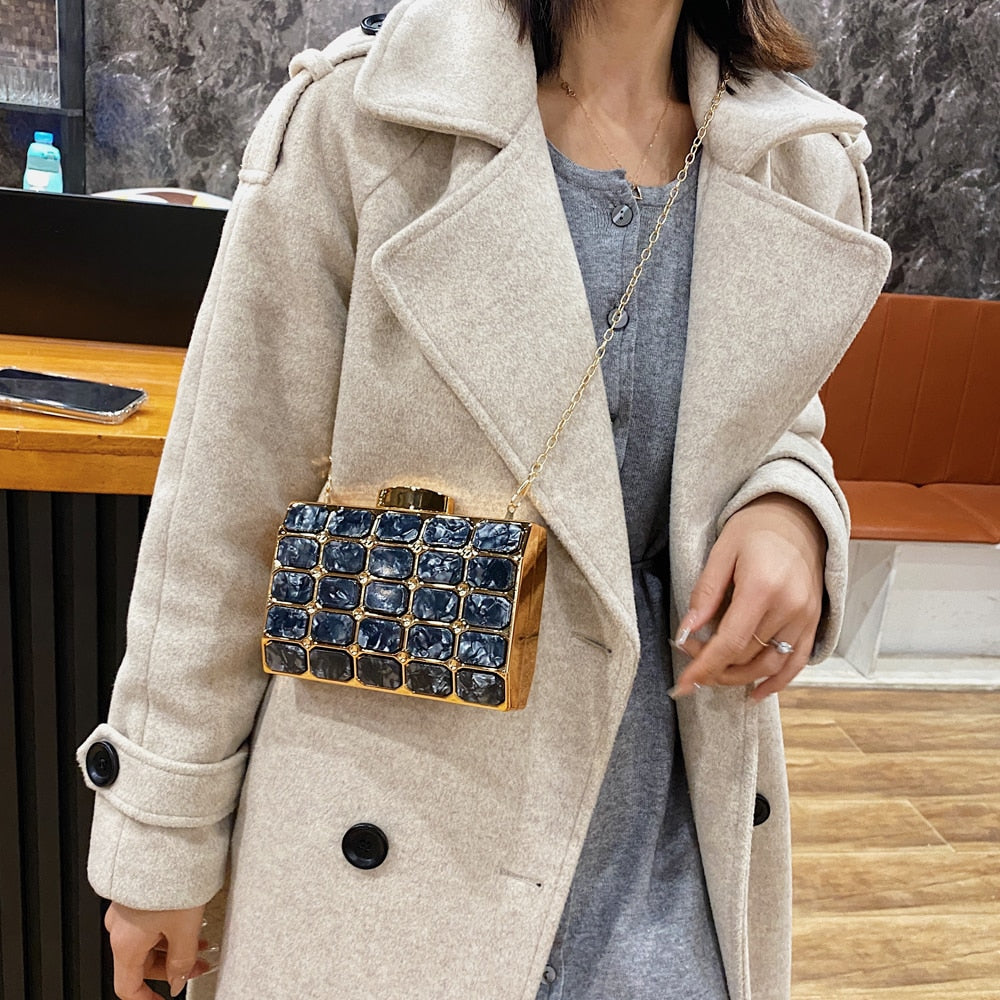 Luxury Female Evening Bag Block Designer Crossbody Bags for Women Mssza