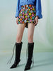 Luxury Floral Sequins Embroidery High Waist Mini Skirt Mssza