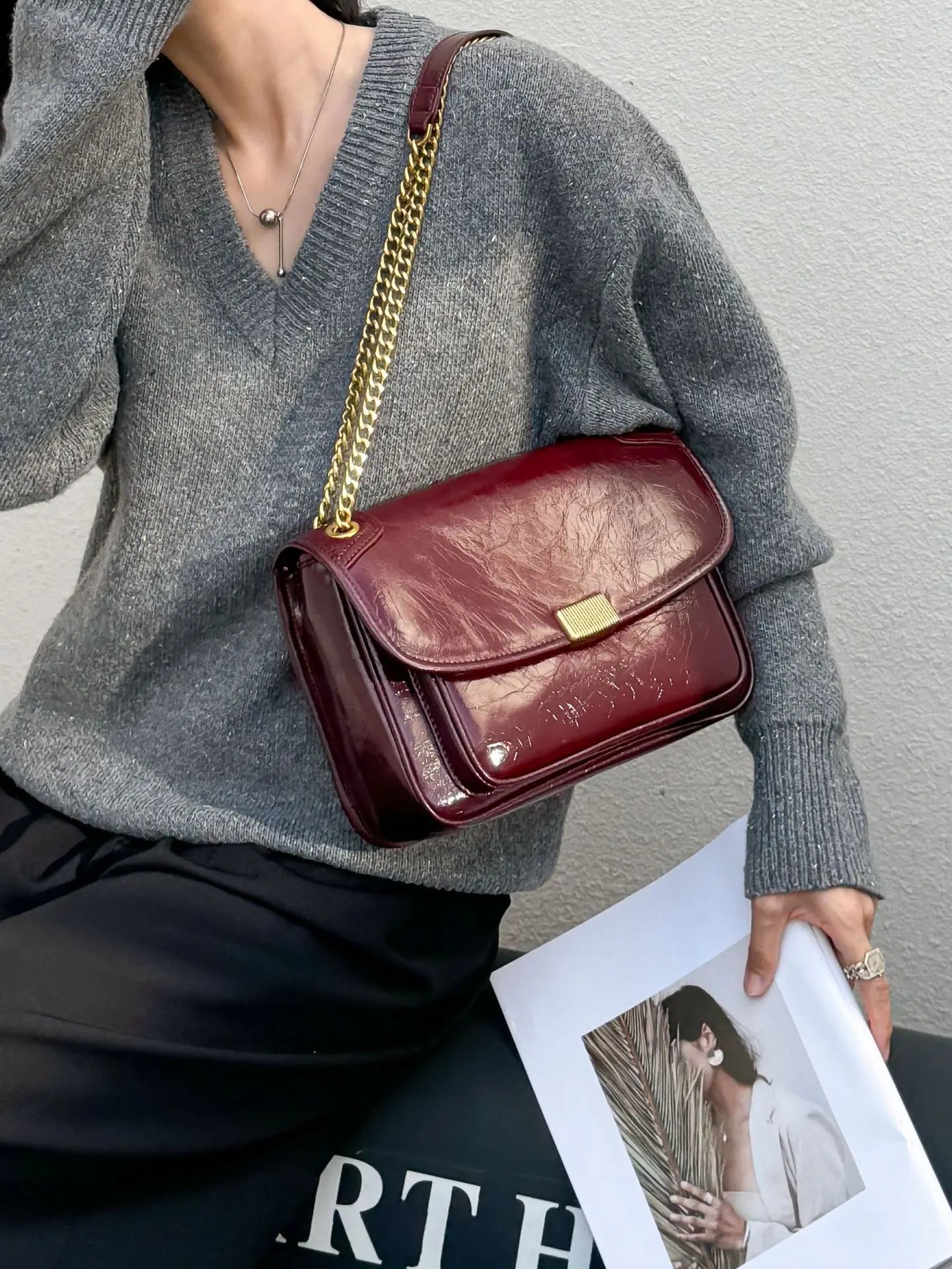 Luxury Genuine Cowhide Leather Satchel Tofu Small Square Shoulder Crossbody Bags Mssza