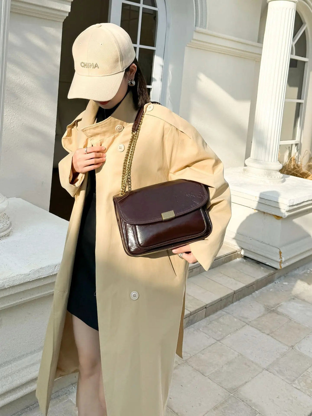 Luxury Genuine Cowhide Leather Satchel Tofu Small Square Shoulder Crossbody Bags Mssza