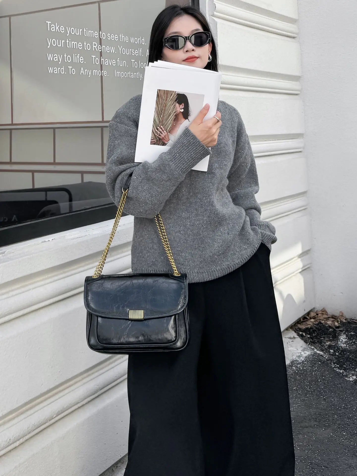 Luxury Genuine Cowhide Leather Satchel Tofu Small Square Shoulder Crossbody Bags Mssza