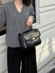 Luxury Genuine Cowhide Leather Satchel Tofu Small Square Shoulder Crossbody Bags Mssza