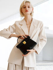 Luxury Genuine Leather Branded Fashionable and Versatile Scarf Decor With Crossbody Handbag Mssza