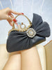 Luxury Handmade Diamond-encrusted Bow Banquet Handbag Mssza