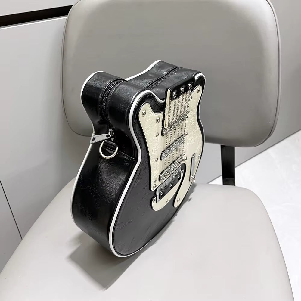 Luxury Handmade Guitar Shape Purse Crossbody Shoulder Bag Mssza