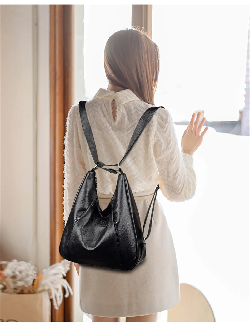 Luxury High Quality Leather Designer Travel Back Pack Bolsa Shoulder Handbags Mssza