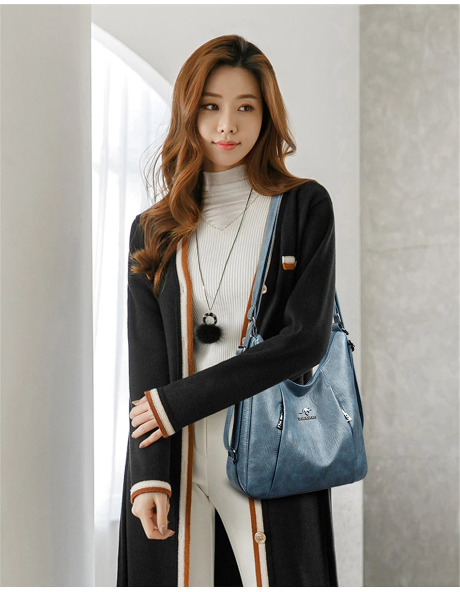 Luxury High Quality Leather Designer Travel Back Pack Bolsa Shoulder Handbags Mssza