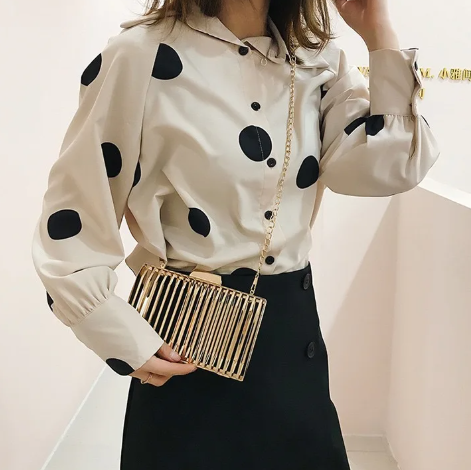 Luxury Iron Cage Metal Hollow Out Evening Clutch Purse Party Wedding Prom Chain Crossbody Bags Mssza